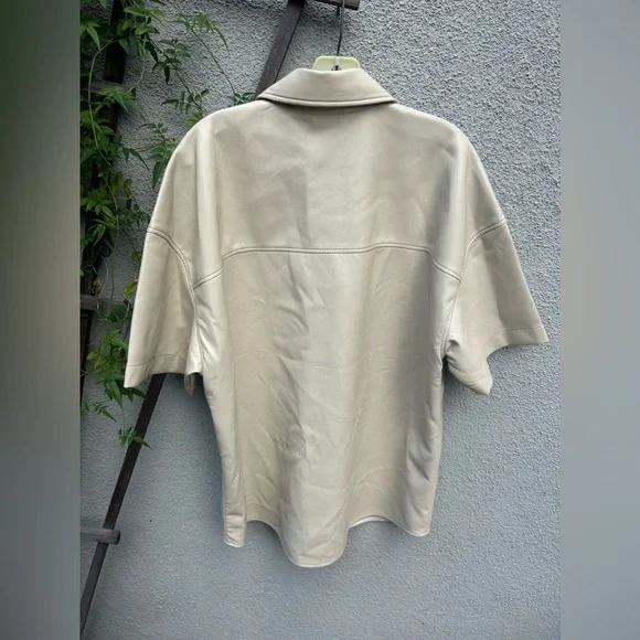 Aritzia Babaton Frances Button-Up in Sand White - Picture 9 of 12